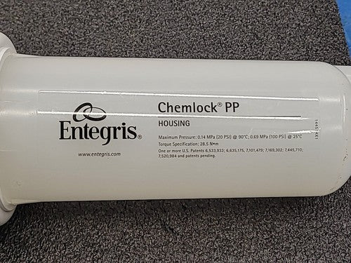 Entegris Chemlock PP Filter Housing YY66B1280 Polypropylene 11" BOWL 1/2"FLARE