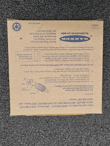 Banner Engineering IA1.53SMTA Fiber Optic Sensor Cable Opposed Mode 21056