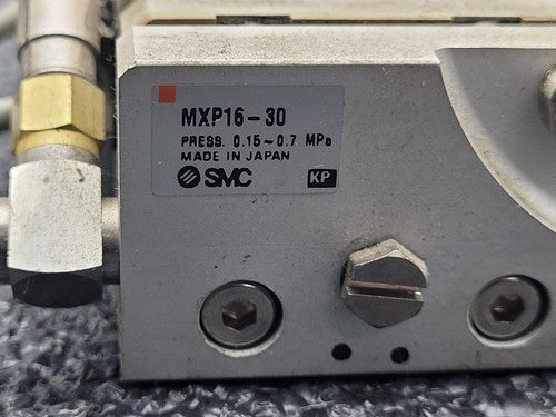 Lot of 6 x  SMC MXP16-30 100PSI Linear Slide Guide Cylinder D-M9N Sensors Stops