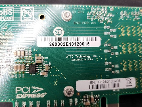 ATTO ExpressSAS H1280 Host Bus Adapter PCIe SAS SATA HBA Card (Lot of 2)