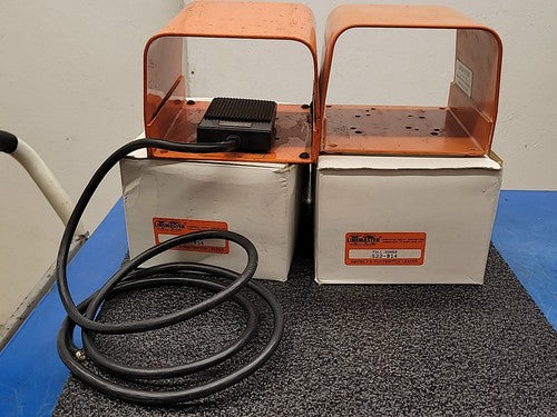 Linemaster 522-B14 Full Guard Foot Switch Protective Enclosure Orange Steel LOT