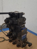 Tokimec Vickers DG4V-3-6B Daikin Hydraulic 3x Solenoid Valve Manifold Assembly