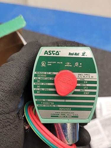ASCO RedHat 8262H212 Solenoid Valve Brass Normally Closed NC