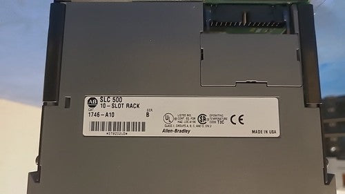 Allen Bradley SLC 500 PLC System Lot (2) 1746-A10 Chassis Racks & Modules