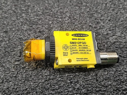 Banner Mini Beam SM312FQD Infrared Fiber Optic Photoelectric Sensor 26836