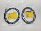 2x Turck Pico Fast PSG 3M-2/S760/S1055 M8 Male 3 Pin Pigtail Breakout Cordset