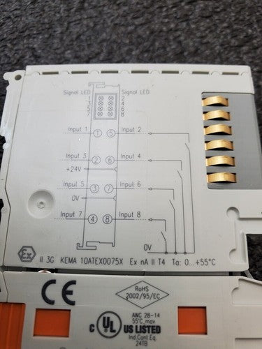 Beckhoff KL1498 8x Digital Input Module Negative Switching 24VDC .2ms Filtertime