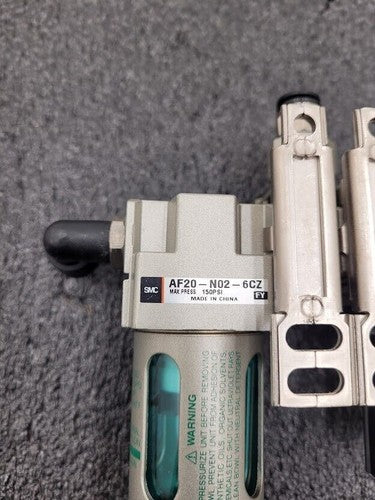 SMC Filter Regulator Soft Start Valve Lot of 2 AV2000-N02-5DZ AF20-N02-6CZ