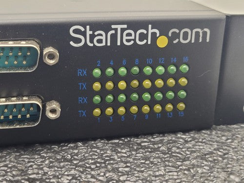 StarTech ICUSB23216F 16-Port FTDI USB B RS232 Serial Mux COM Adaper, Ears, Power