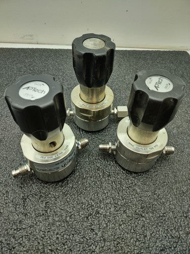 lot 3x Aptech AP1810SM 2PW MV4 MV4 Diaphragm Regulator 300PSI Input 100PSI Out