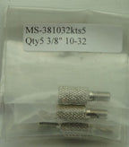 Thumb Screw, Knurled, 3/8" 10-32 SS MS-381032kts5 lot of 5 screw