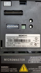 Siemens Micromaster 420 Drive 6SE6420-2AB15-5AA1 w/ 6SE6400-1PB00-0AA0 Module