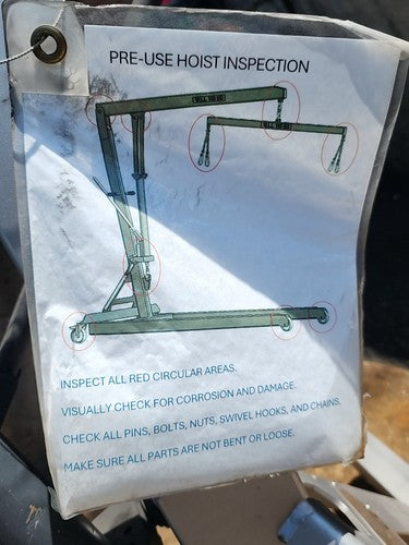 Houdijk Holland BV BW 1800 Stainless Steel Lifting Tool Hoist Crane WLL 150kg