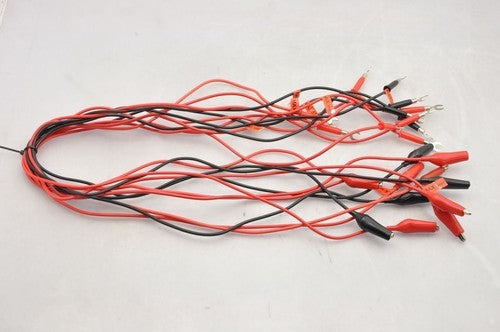 Alligator Test Clip Patch Cord to Spade connector Mixed Lot Of 11
