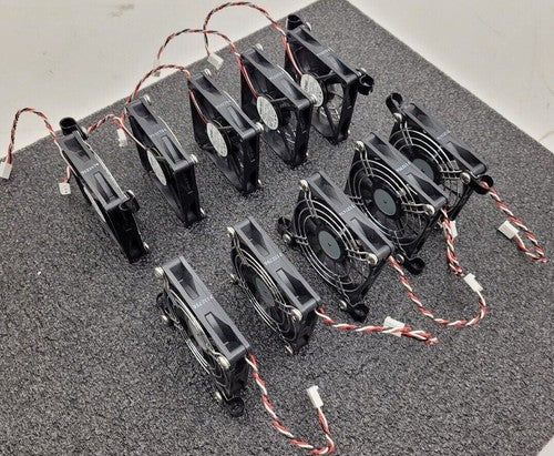 Lot of 10 NMB-MAT 3106KL-04W-B59 Brushless 12VDC Fan 0.30A w/grate, Working Pull