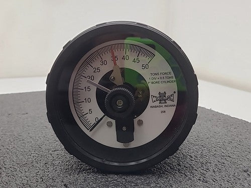 Wabash 208 HYD 50 Ton Limit Gauge Hydraulic Force Meter 7" Bore Cylinder