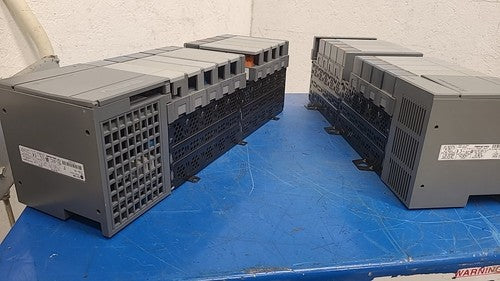 Allen Bradley SLC 500 PLC System Lot (2) 1746-A10 Chassis Racks & Modules