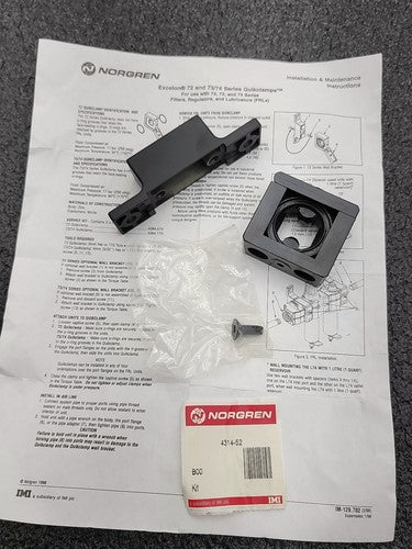 Norgren 4314-52 Excelon Quikclamp Mounting Bracket Pneumatic Clamp Kit 4314-51