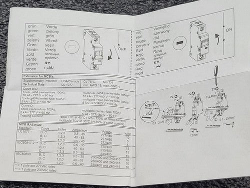 Lot of 10 Eaton Cutler Hammer WMZS2D02 Miniature Circuit Breaker 2A 5kA Type D