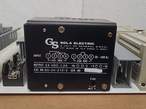 IDEC Micro-1 PLC Control Panel Lot Sola Power Supplies Crydom Relays DIN