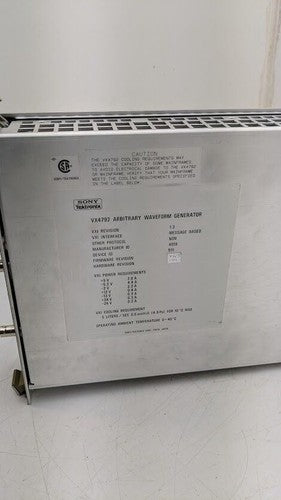 Sony Techtronix VXI VX4792 Abritrary Waveform Generator (Parts or Repair)