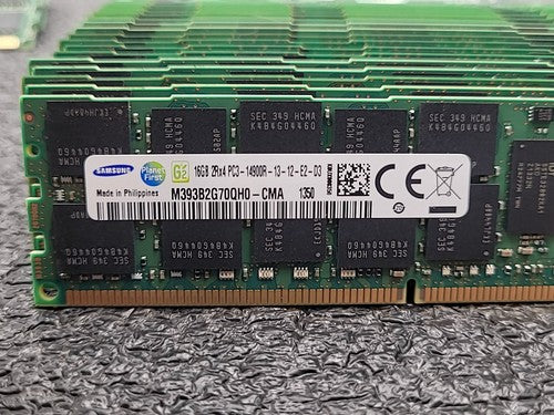 Lot of 66 16GB Samsung SK Hynix Server RAM Mixed DDR3 ECC Registered Memory
