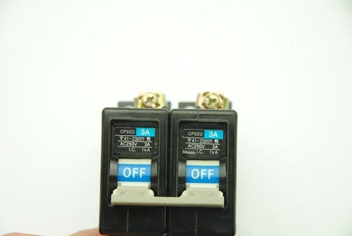 FUJI CP32D Circuit Protector 3A, 250V, 2 Pole - Lot of 5