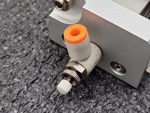 SMC MXP16-30 100PSI Linear Slide Guide Cylinder w/ D-F9B Sensors, Stops Unit C