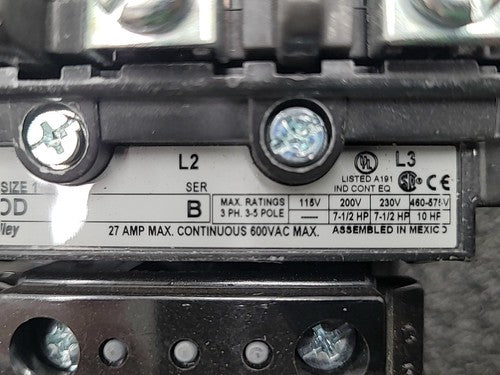 Allen Bradley 509-BOD NEMA Size 1 Motor Starter Contactor CB236 Coil