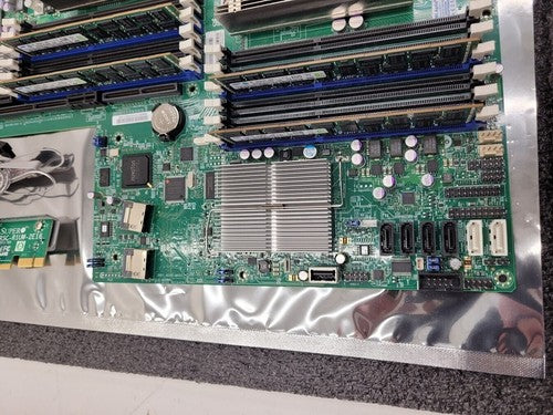 Supermicro X9DRW-3TF+ Server Motherboard 64Gb Ram 2x E5-2620 Xeon Working Pull