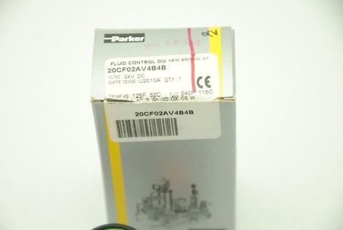Parker 20CF02AV4B4B, Solenoid Valve 24V DC, New In Box