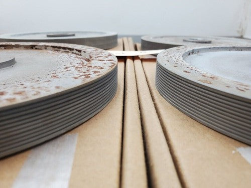 4x Turner Grooved 8" Diamond Plated Grinding Wheel Sapphire 800 Grit (D)