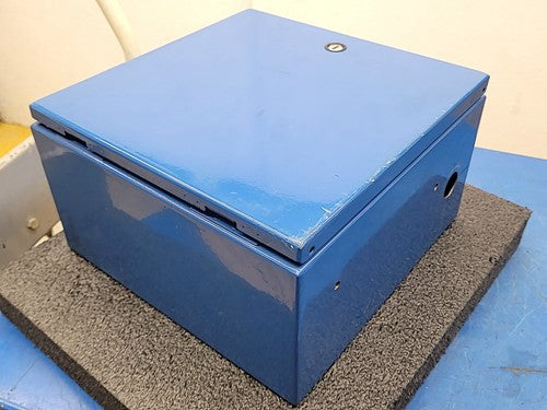Hoffman Blue Steel Electrical Enclosure Junction Box Locking Gasket Seal 12x12x7