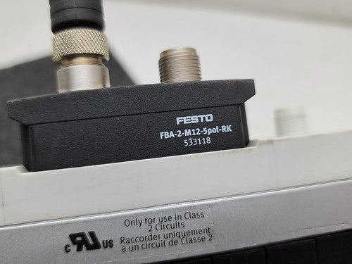 Festo CVP 14-VI 18210 8x BN02 161360 Valves Control Block FBA-2-M12-5POL-RK