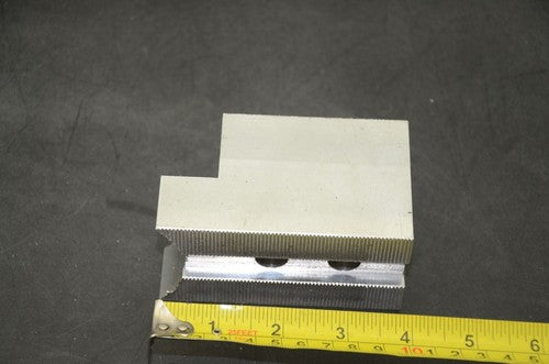 Serrated Soft Chuck Jaws, 4" x 2" x 2-7/16", Aluminum, Set of 3 (J15)