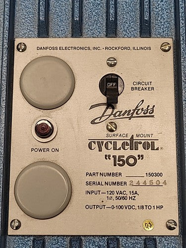 Danfoss Cycletrol 150 DC Motor Speed Controller 120VAC to 0-100VDC 1HP 150300