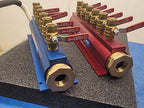 Lot of 2x Burger & Brown 2" Smartflow Aluminum Manifolds 6 port 1/2" Ball Valves