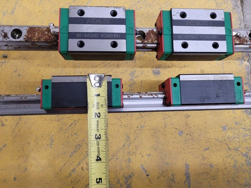 Pair of 2x Hiwin HGR30C Linear Guide Rail HGH30 79" 2000mm 4x HGH30CA Blocks
