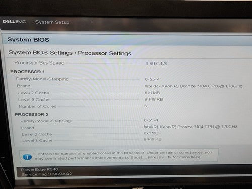 Dell EMC PowerEdge R540 Rack Server 32GB SK Hynix 2x Xeon Bronze 3104 CPU 8x LFF
