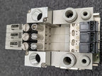 SMC ZZQ-ZB2B Vacuum Ejector Manifold with 3x ZQ Series Modules Rail Mount