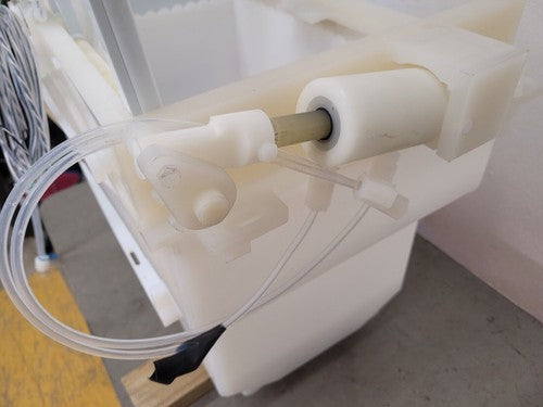PTFE High Purity Liquid Bath Acid Rinse Tank 30x16x21 w/ Pneumatic Lid, Sensor