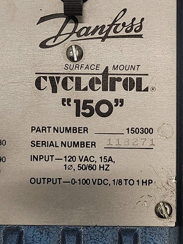 Danfoss Cyclatrol 150 Surface Mount DC Motor Speed Controller PN 150300