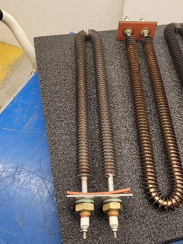 3x Industrial Tubular Finned U Type Air Heating Elements Ceramic Insulators 15"