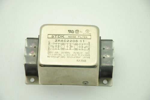 TDK ZRAC2206-11 Noise Filter, 250V 6A 50/60Hz