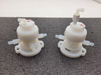 lot of 2 Furon High Purity Valve 1108555 + 1108547  1/4" Pneumatically Actuated