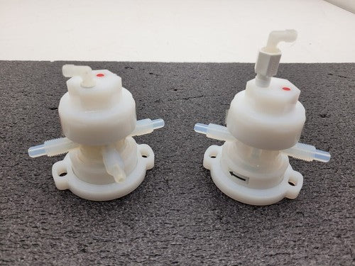 lot of 2 Furon High Purity Valve 1108555 + 1108547  1/4" Pneumatically Actuated