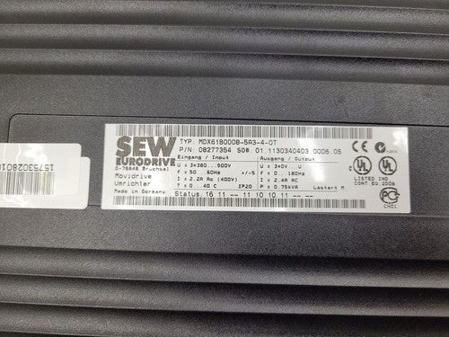 SEW Eurodrive MDX61B0008-5A3-4-OT MOVIDRIVE Servo Drive New Old Stock from 2016