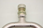 Lot 2 U-Shaped Piping Fixtures Compressed Helium Quick Connects Sealed SS P5400