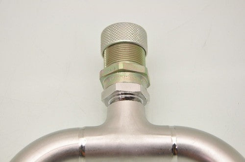Lot 2 U-Shaped Piping Fixtures Compressed Helium Quick Connects Sealed SS P5400