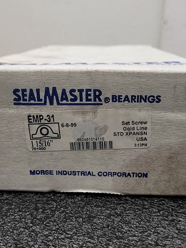 SealMaster EMP-31 Pillow Block Bearing 1-15/16" Gold Line Morse Industrial